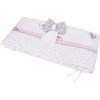 Ochraniacz na szczebelki 180x35 do łóżeczka Obleczenie wiązany Bawełna - Słonik różowy