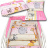 Bawełniana pościel do łóżeczka dziecięcego z kolekcji - Safari różowe - 120x90