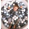 Basenik z kulkami piłeczkami piłkami dla dzieci niemowląt 90x40 - 200 kulek - Zebra żyrafa szara
