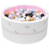 Basenik z kulkami piłeczkami piłkami dla dzieci niemowląt 90x40 - 200 kulek - Słonik różowy