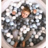 Basenik z kulkami piłeczkami piłkami dla dzieci niemowląt 90x40 - 200 kulek - Słonik turkusowy