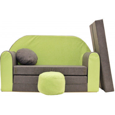 Sofa dziecięca kanapa wersalka rozkładana 160cm + podnóżek i poduszka