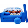 Sofa dziecięca kanapa wersalka rozkładana 160cm + podnóżek i poduszka - C29