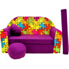 Sofa dziecięca kanapa wersalka rozkładana 160cm + podnóżek i poduszka - G34