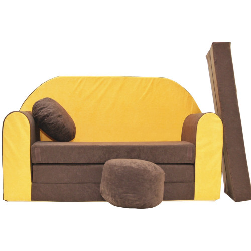 Sofa dziecięca kanapa wersalka rozkładana 160cm + podnóżek i poduszka - K1