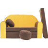 Sofa dziecięca kanapa wersalka rozkładana 160cm + podnóżek i poduszka - K1