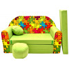 Sofa dziecięca kanapa wersalka rozkładana 160cm + podnóżek i poduszka - Z34