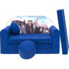 Sofa dziecięca kanapa wersalka rozkładana 160cm + podnóżek i poduszka - C8