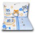 Pościel do łóżeczka niemowlęca dziecięca poszewki 135x100 - Sowy nocą niebieskie