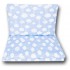 Pościel do łóżeczka niemowlęca dziecięca poszewki 120x90 - Błękitny w białe chmurki z drabinką