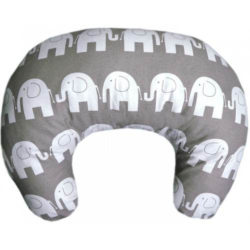 Pościel do łóżeczka, 100x135 - pełny zestaw 13el - szare słonie
