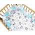 Pościel do łóżeczka poszewki + warkocz, niemowlęca dziecięca 120x90 - Zwierzątka szare